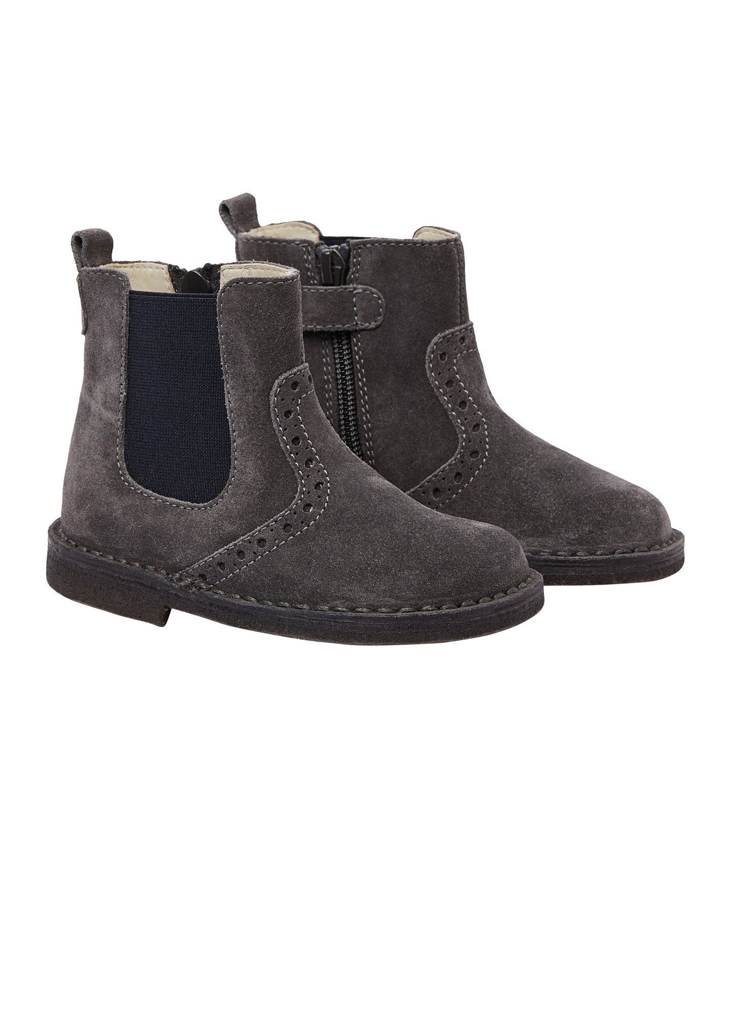 Boys | Velor Chelsea Boots | Antracite