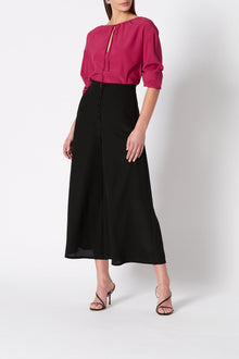 Silk Button Trouser Black - Scanlan Theodore US