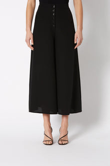 Silk Button Trouser Black - Scanlan Theodore US