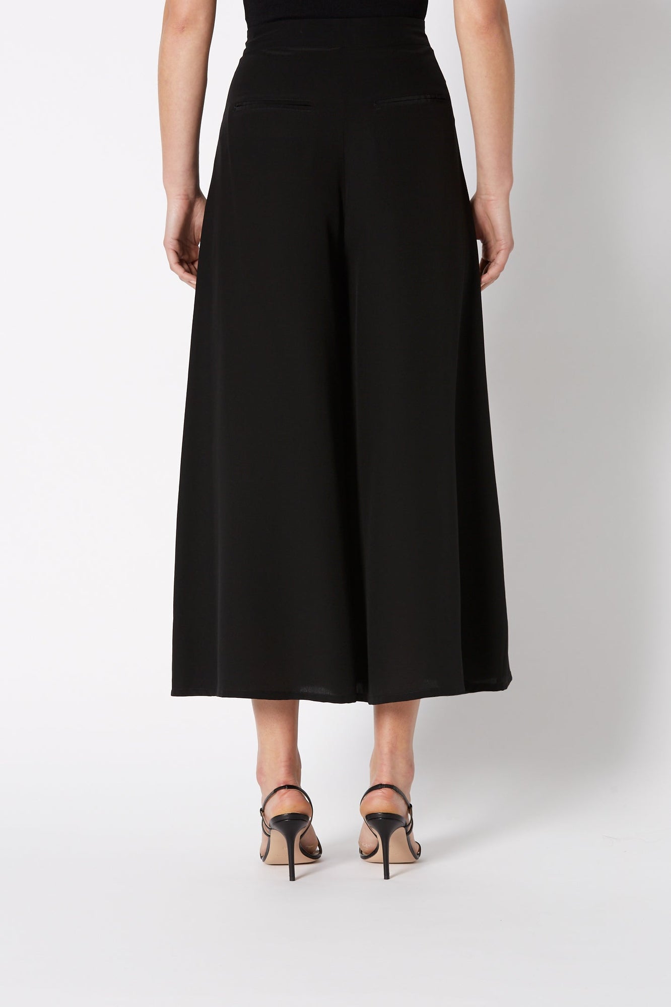 Silk Button Trouser Black - Scanlan Theodore US