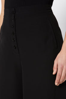 Silk Button Trouser Black - Scanlan Theodore US