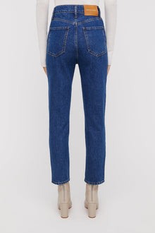 High Rise Straight Crop Jean Blue 11.75 BLUE.11.75 - Scanlan Theodore US