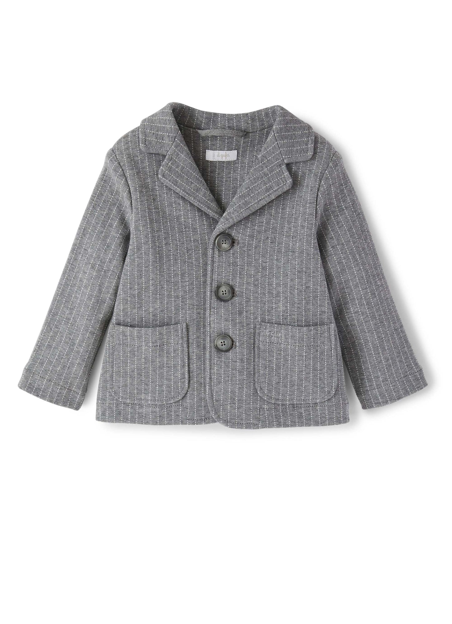 Baby Boys | Pinstripe Jersey Blazer | Iron Grey