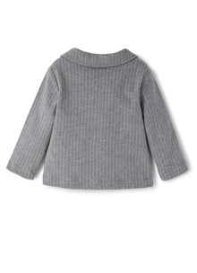 Baby Boys | Pinstripe Jersey Blazer | Iron Grey