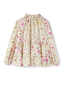 Girls | Floral Shirt with Flounces | Birch