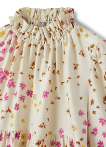 Girls | Floral Shirt with Flounces | Birch