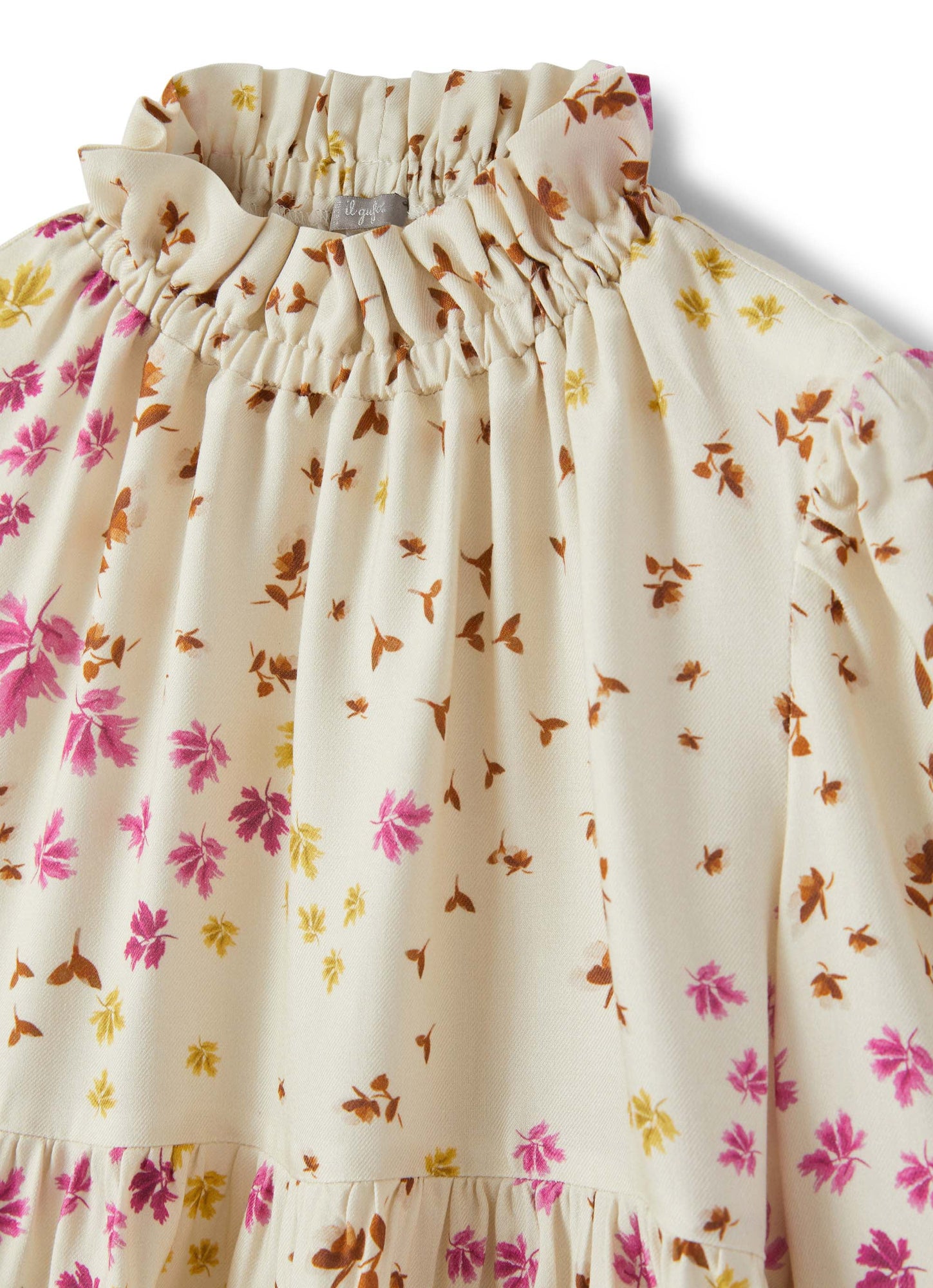 Girls | Floral Shirt with Flounces | Birch