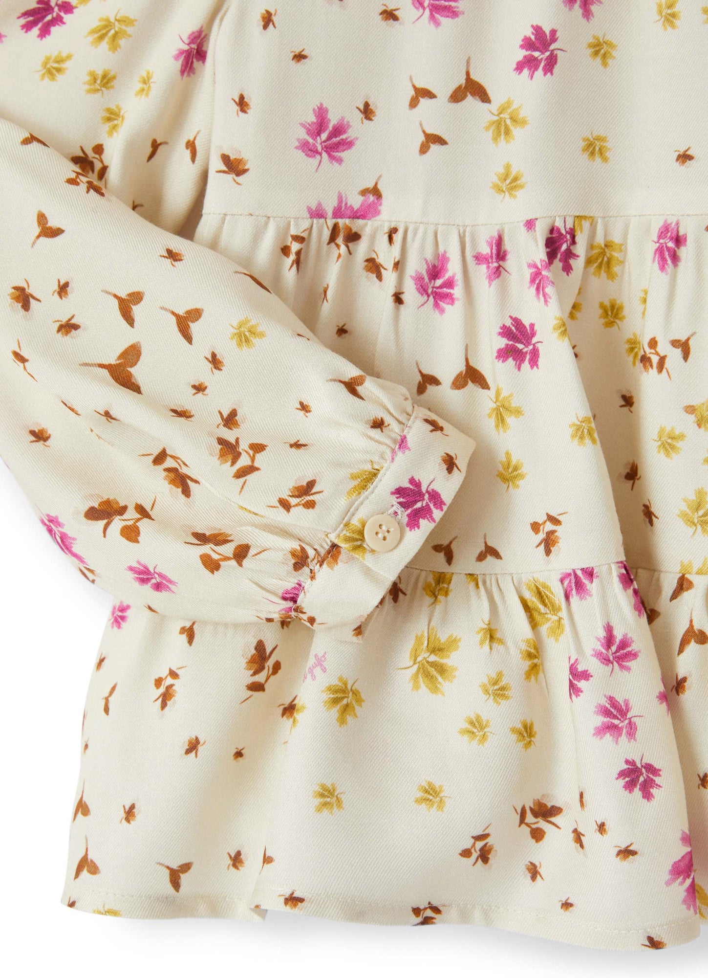 Girls | Floral Shirt with Flounces | Birch