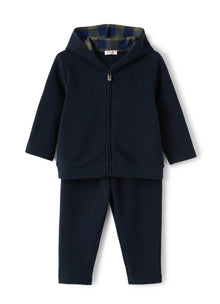 Baby Boys | Fleece Two-Piece Suit | Blue Scuro Green Blue