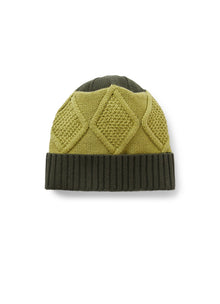 Boys | Two-Tone Hat with Geometric Pattern | Sottobosco Muschio