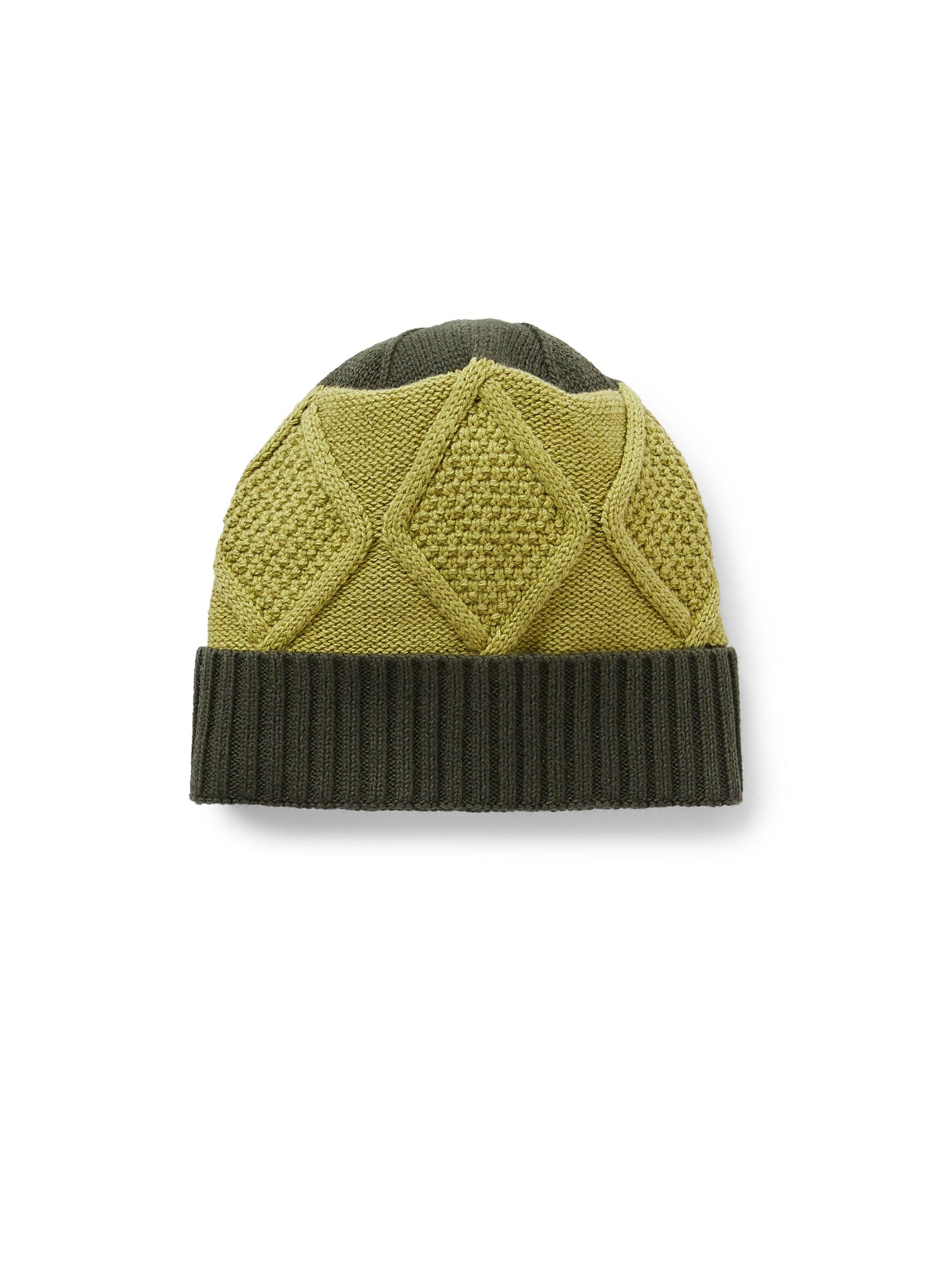 Boys | Two-Tone Hat with Geometric Pattern | Sottobosco Muschio