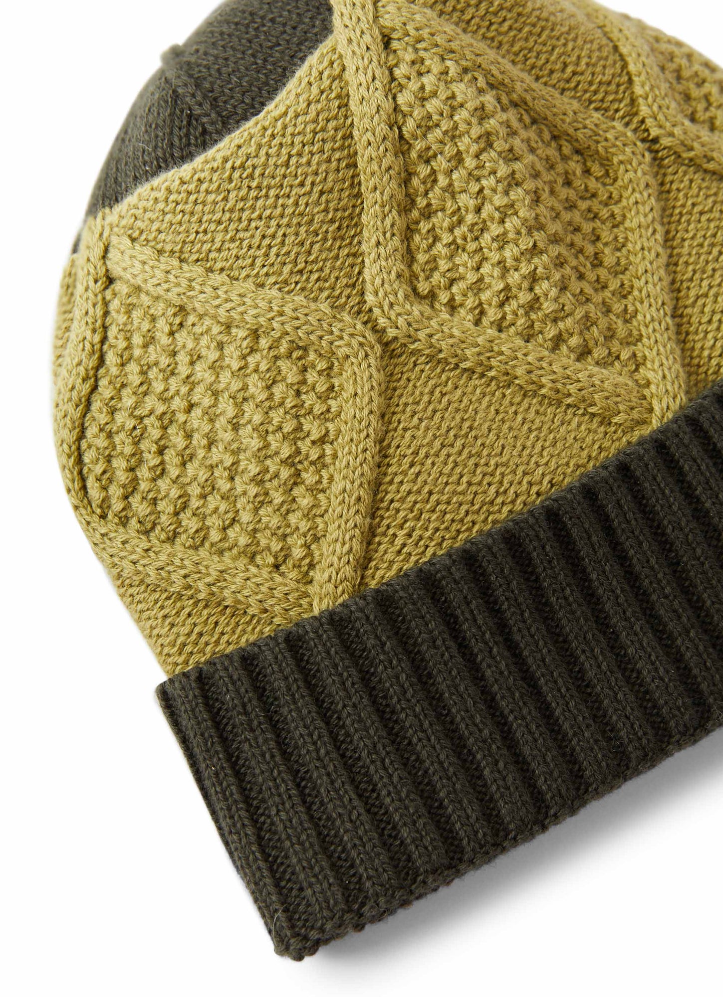 Boys | Two-Tone Hat with Geometric Pattern | Sottobosco Muschio