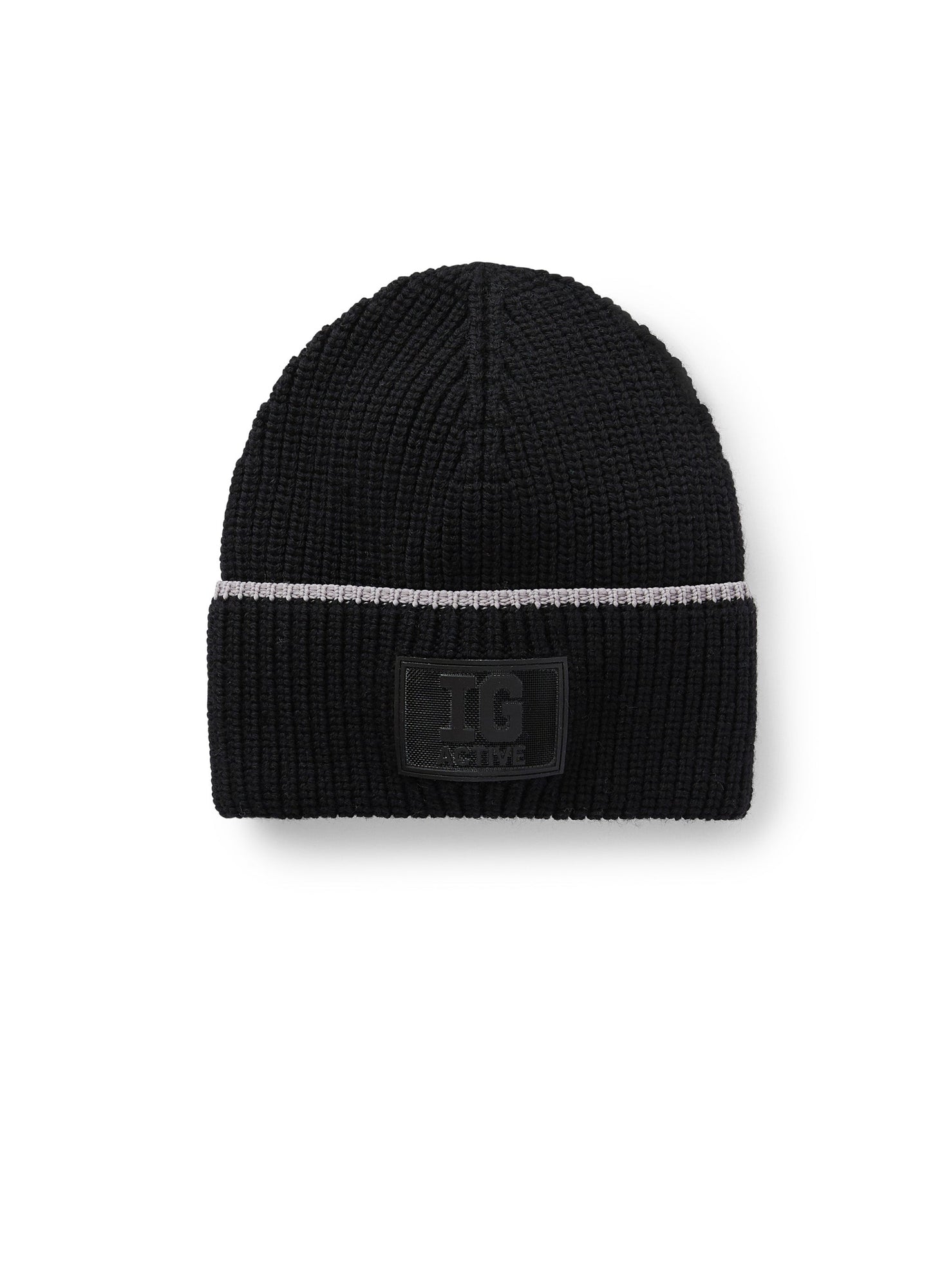 Boys | Wool Cap with Patch | Black Stone Grey