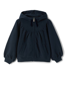 Girls | Fleece Jacket with Drawstring | Blue Blue