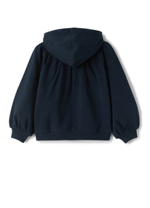 Girls | Fleece Jacket with Drawstring | Blue Blue