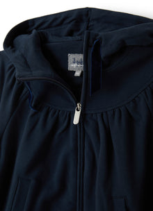 Girls | Fleece Jacket with Drawstring | Blue Blue