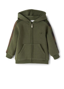 Baby Boys | Nylon and Cotton Sweatshirt | Fir Green