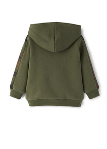 Baby Boys | Nylon and Cotton Sweatshirt | Fir Green