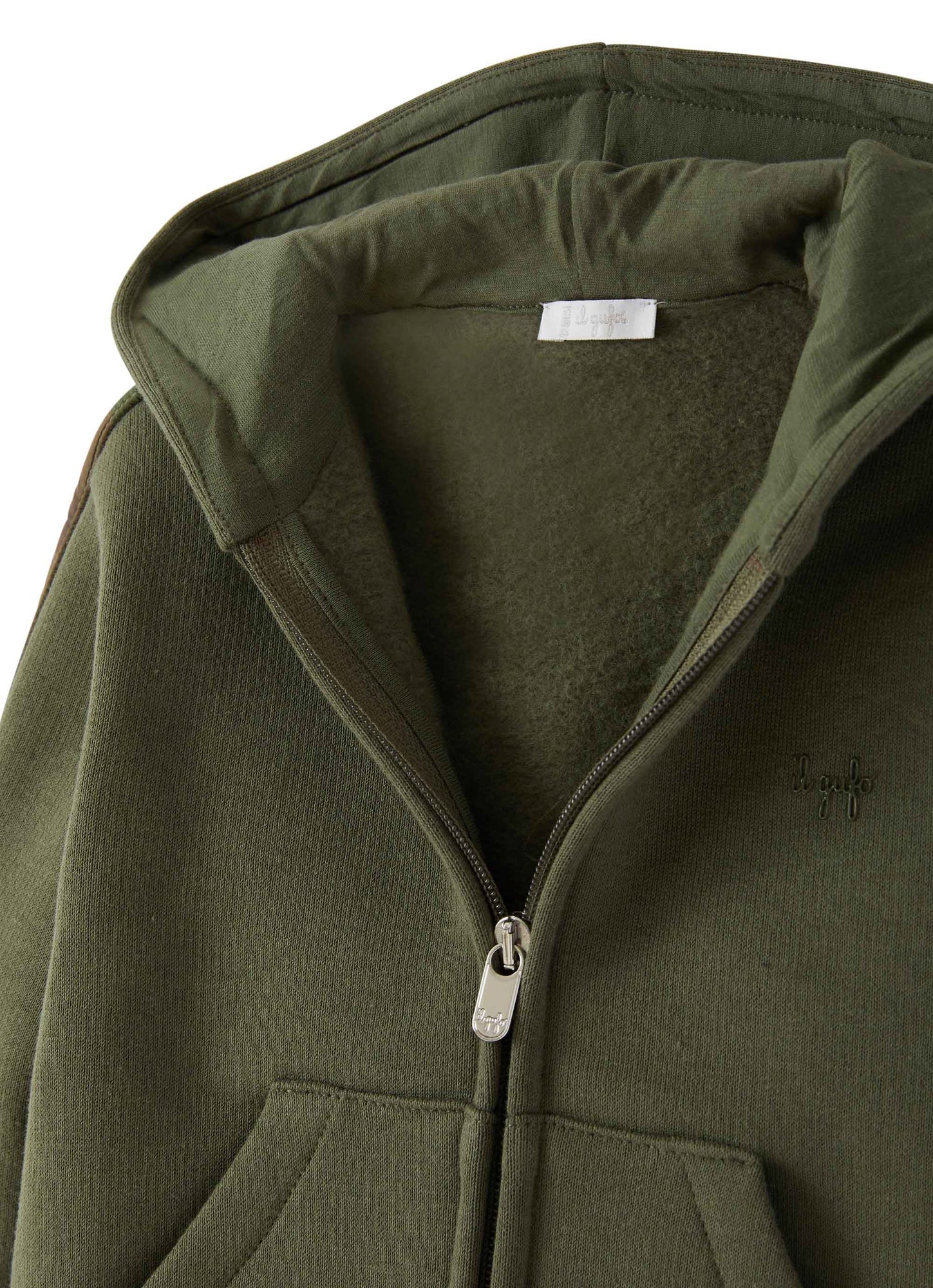 Baby Boys | Nylon and Cotton Sweatshirt | Fir Green