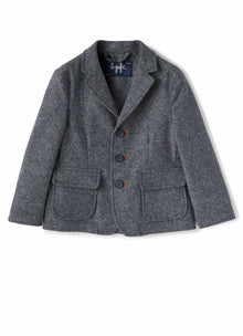Boys | Tweed Blazer with Red Details | Blue