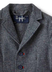 Boys | Tweed Blazer with Red Details | Blue