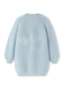 Girls | Mohair Long Cardigan | Sky Blue Fumo