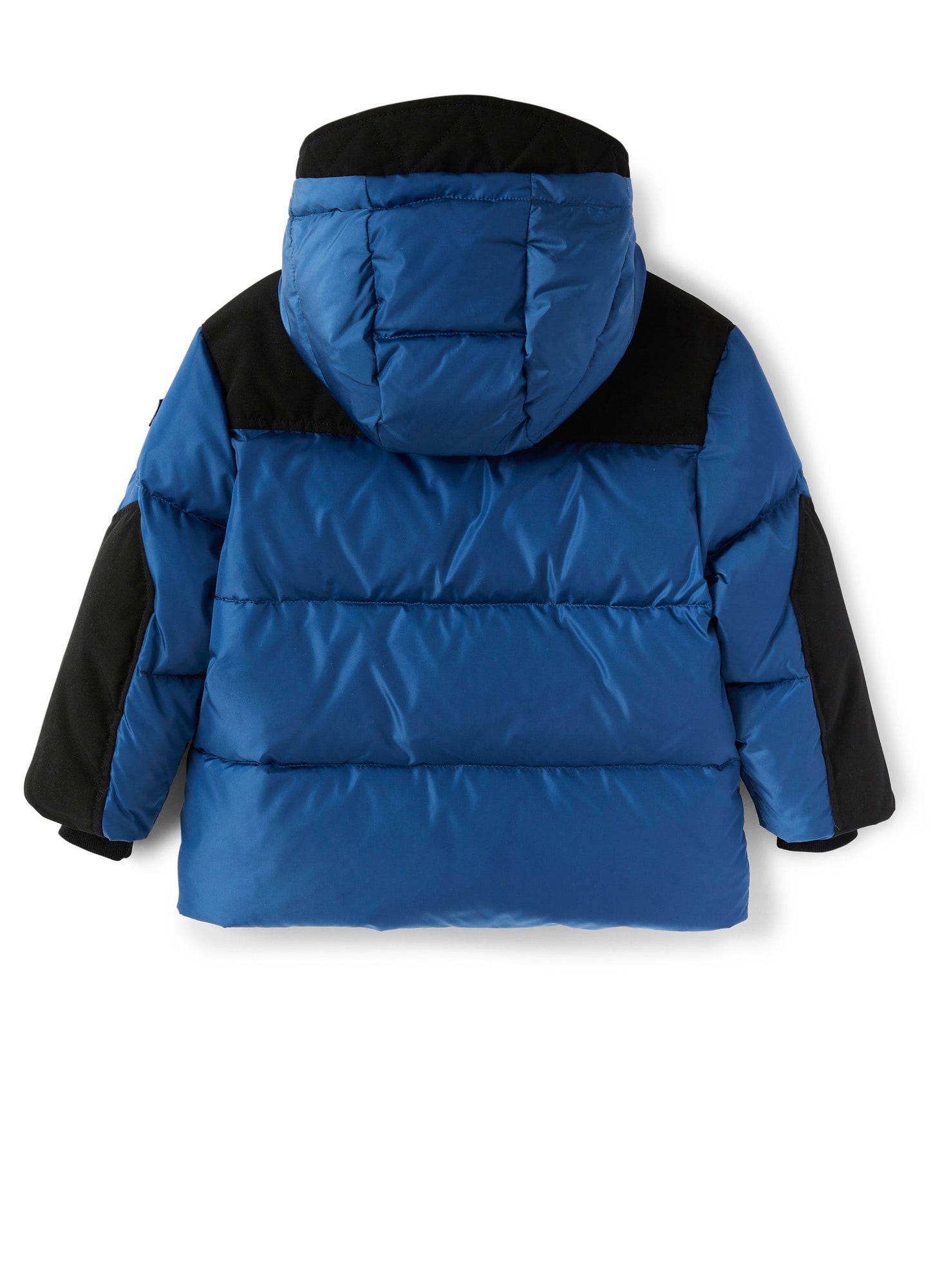 Boys | Short Down Jacket with Taffeta Inserts | Blue Denim