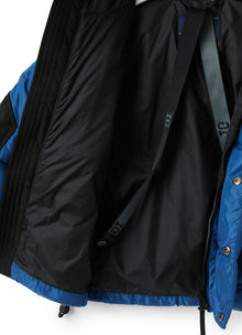 Boys | Short Down Jacket with Taffeta Inserts | Blue Denim
