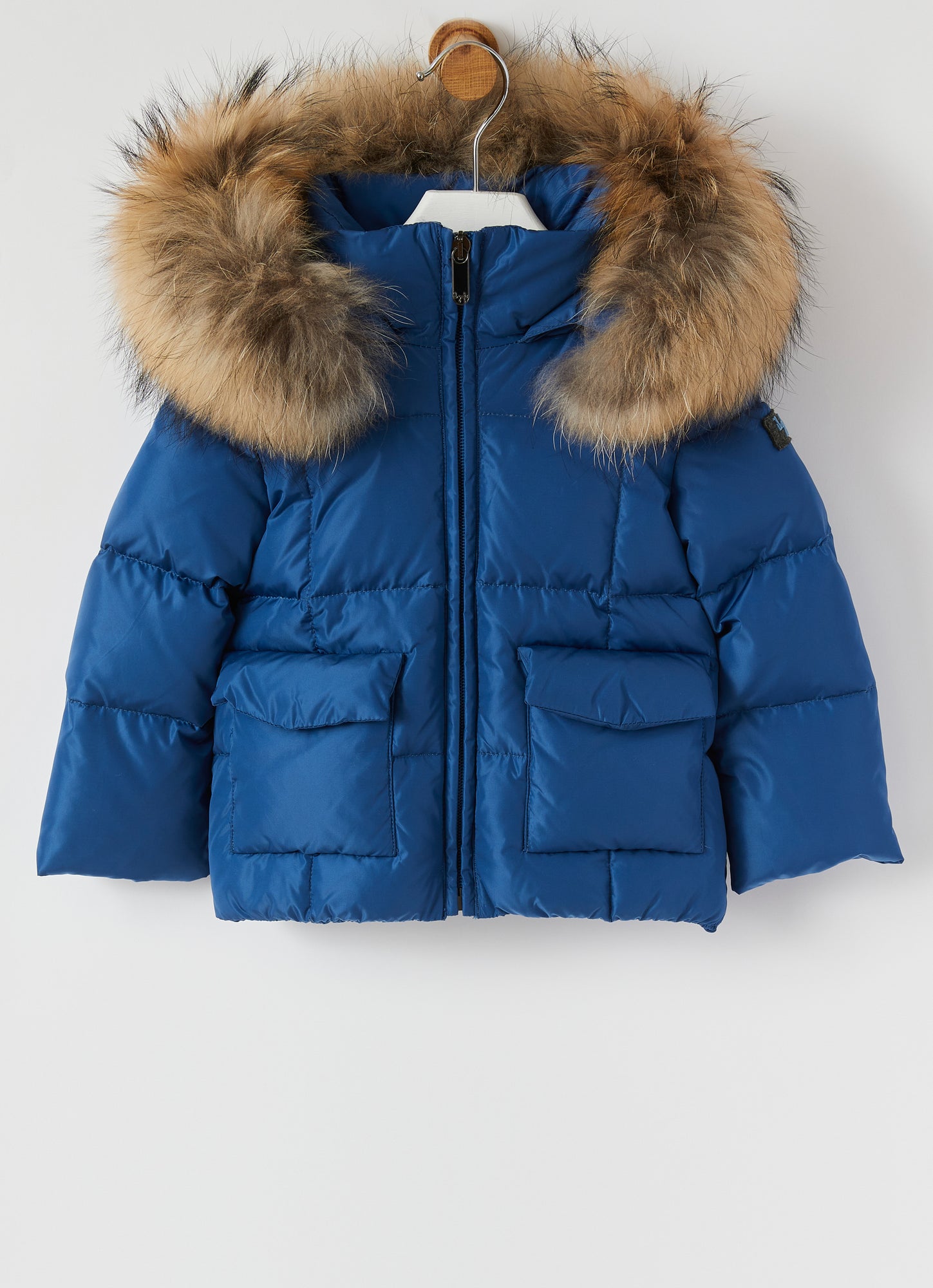 Short Taffeta Down Jacket | Blue Denim