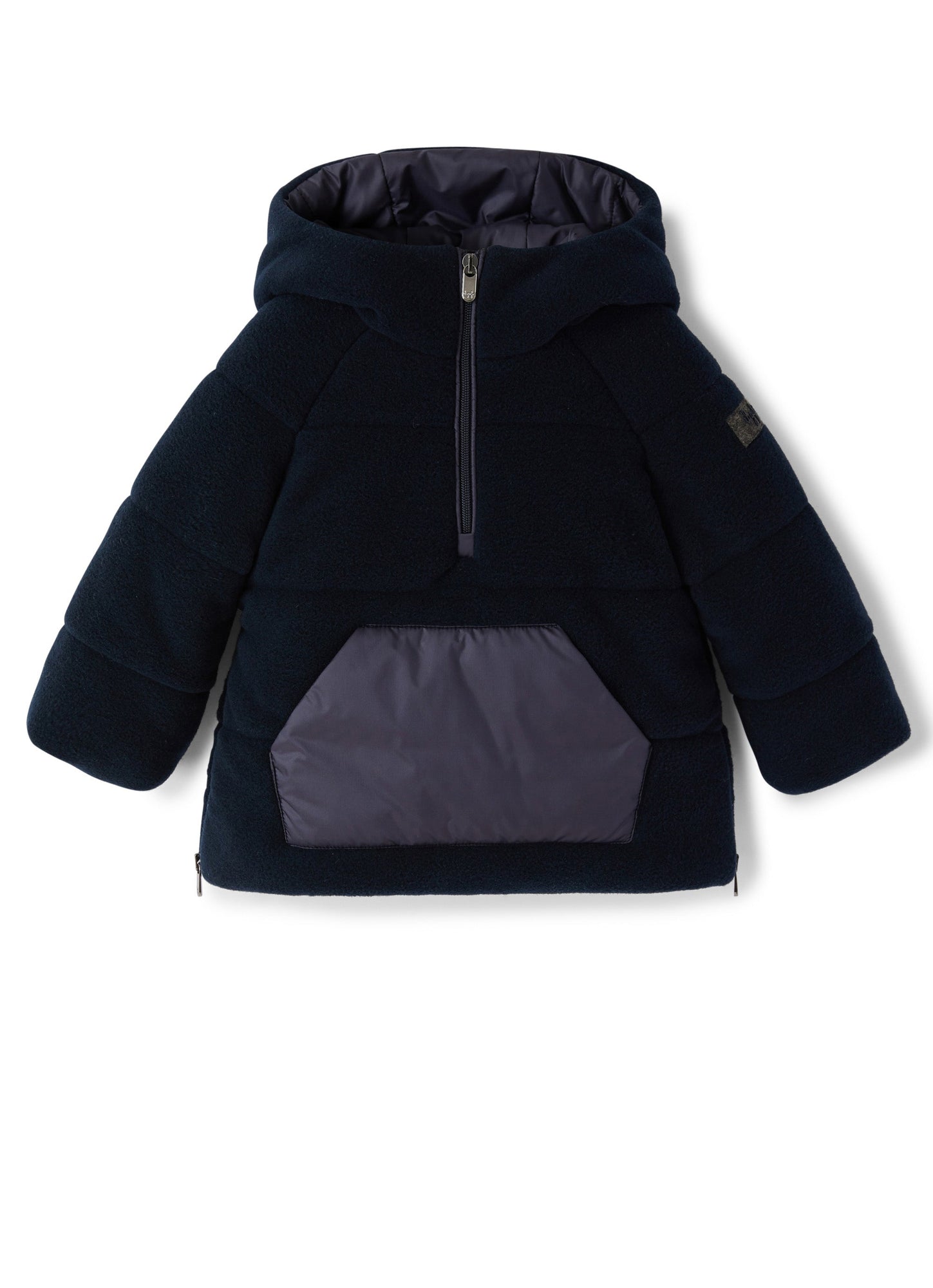 Baby Boys | Fleece and Nylon Jacket with Hood | Blue