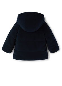 Baby Boys | Fleece and Nylon Jacket with Hood | Blue
