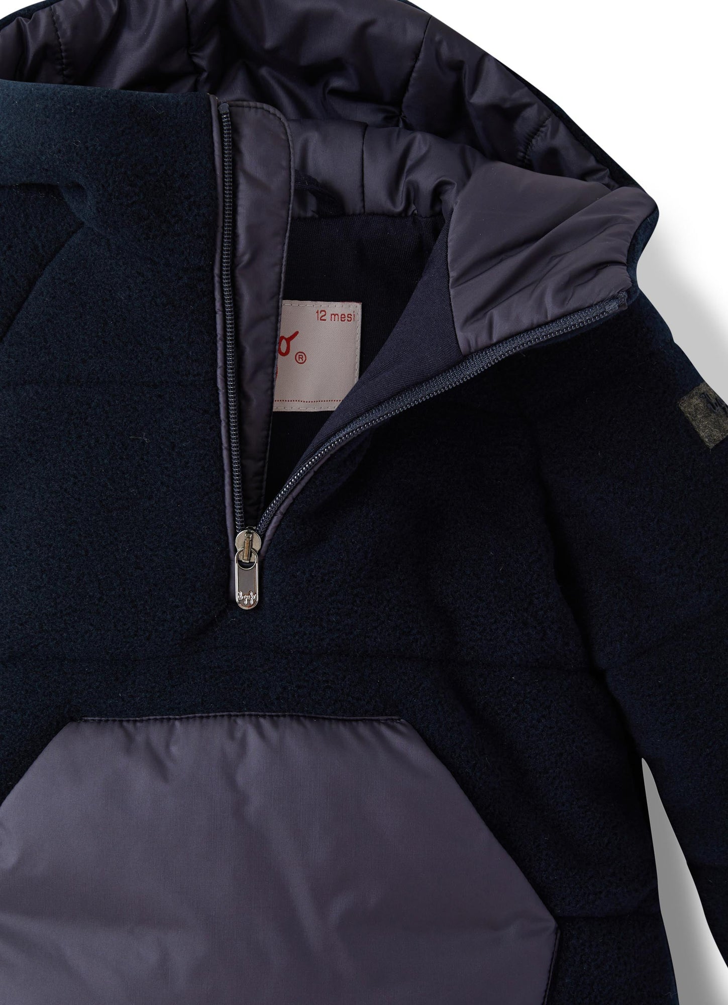 Baby Boys | Fleece and Nylon Jacket with Hood | Blue