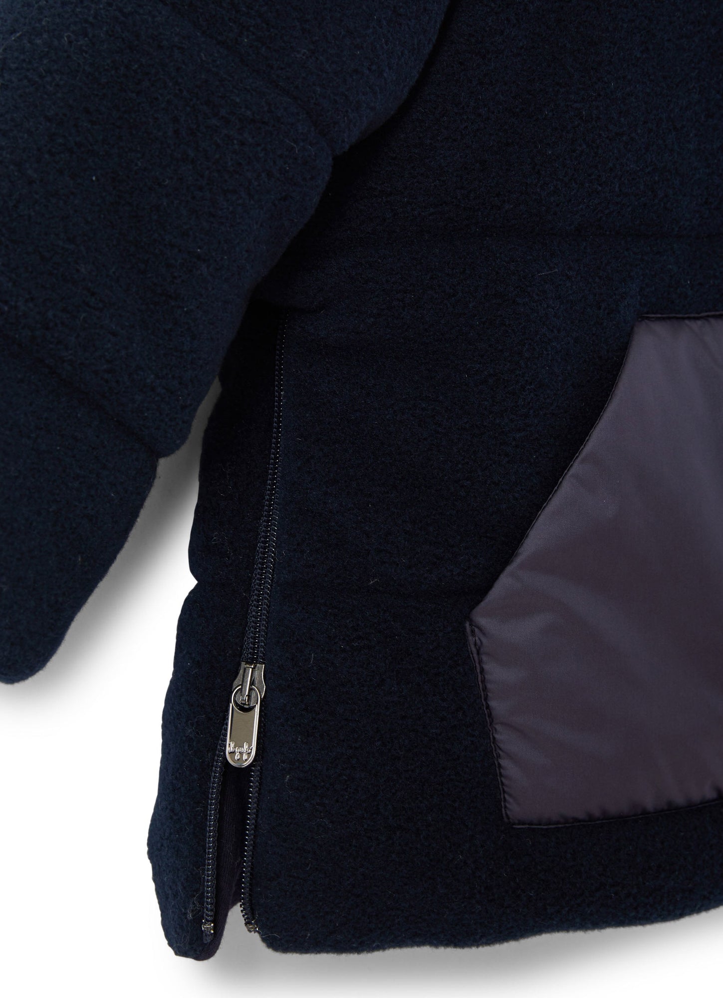 Baby Boys | Fleece and Nylon Jacket with Hood | Blue