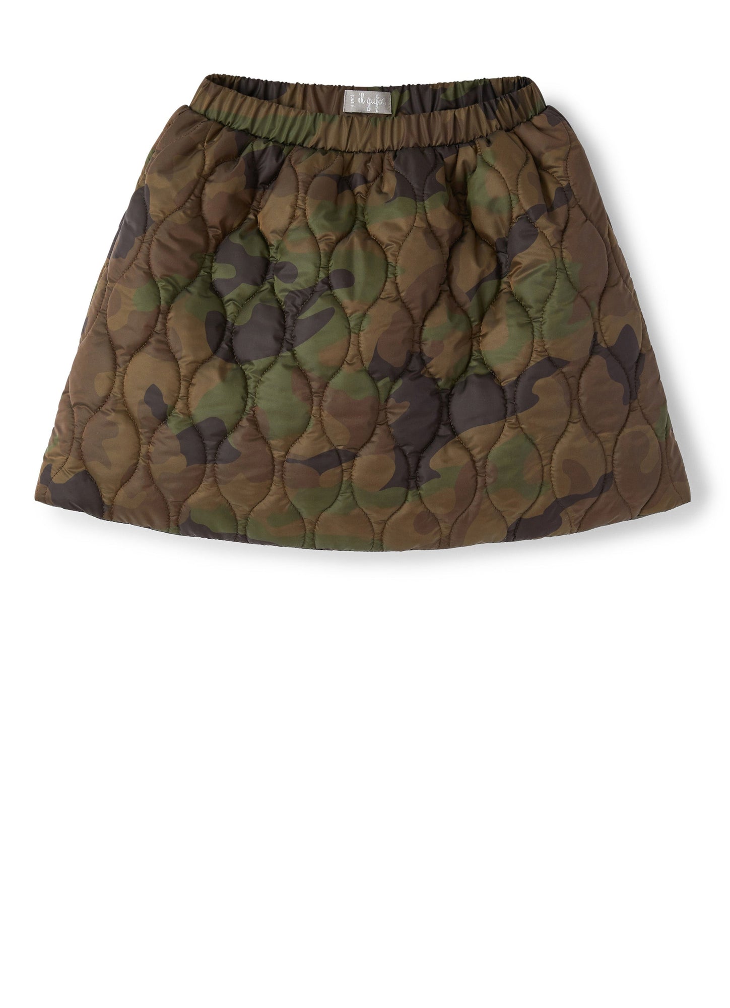 Girls | Nylon Skirt | Green Mimetico