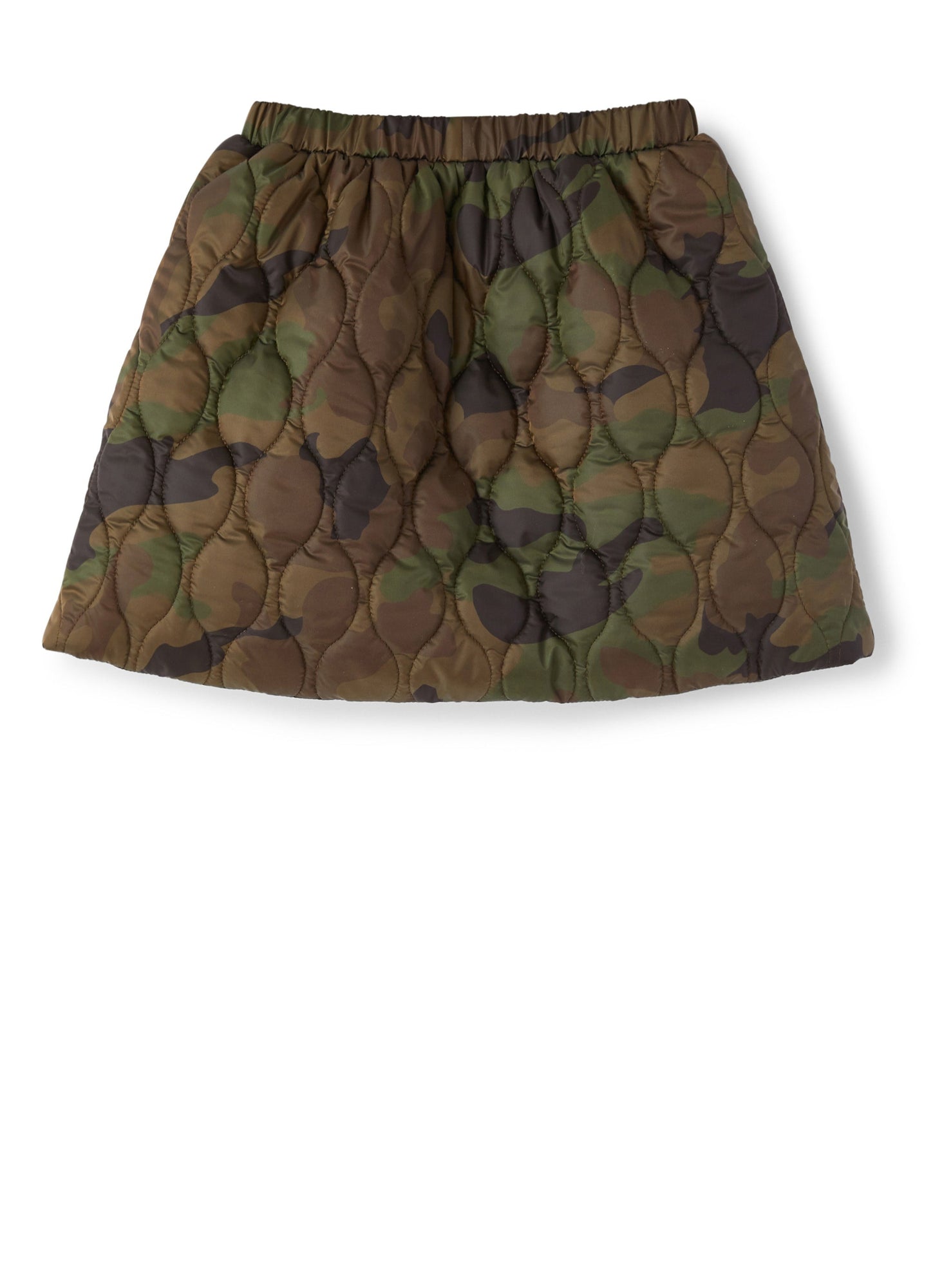 Girls | Nylon Skirt | Green Mimetico