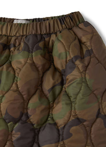 Girls | Nylon Skirt | Green Mimetico