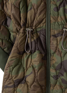 Girls | Poncho with Drawstring | Green Mimetico