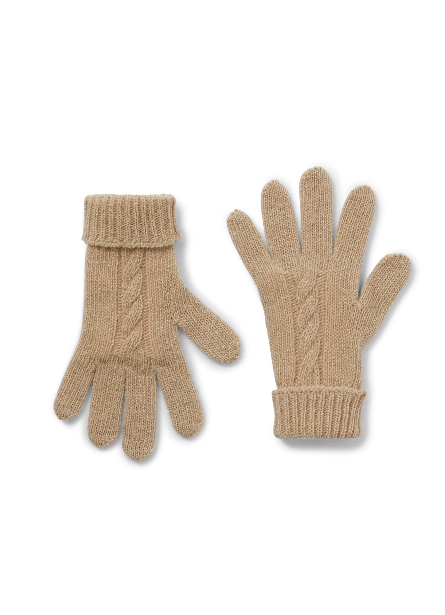 Girls | Wool Gloves with Braid Pattern | Birch
