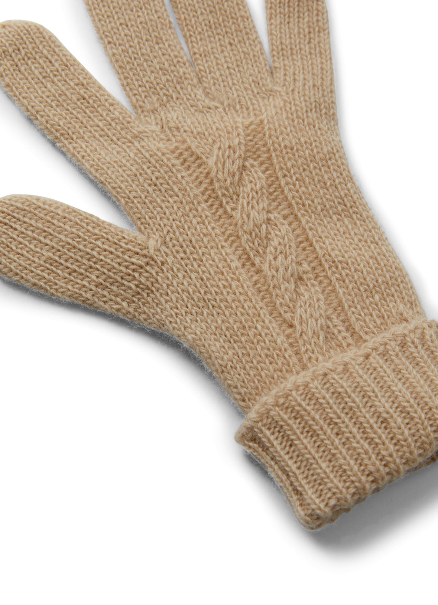 Girls | Wool Gloves with Braid Pattern | Birch