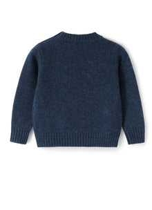 Boys | Wool Sweater with Squirrel | Mirtillo Abete Argenteo