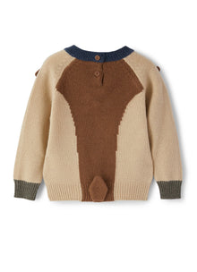 Baby Boys | Sweater with Inlaid Fawn | Betulla Faloria