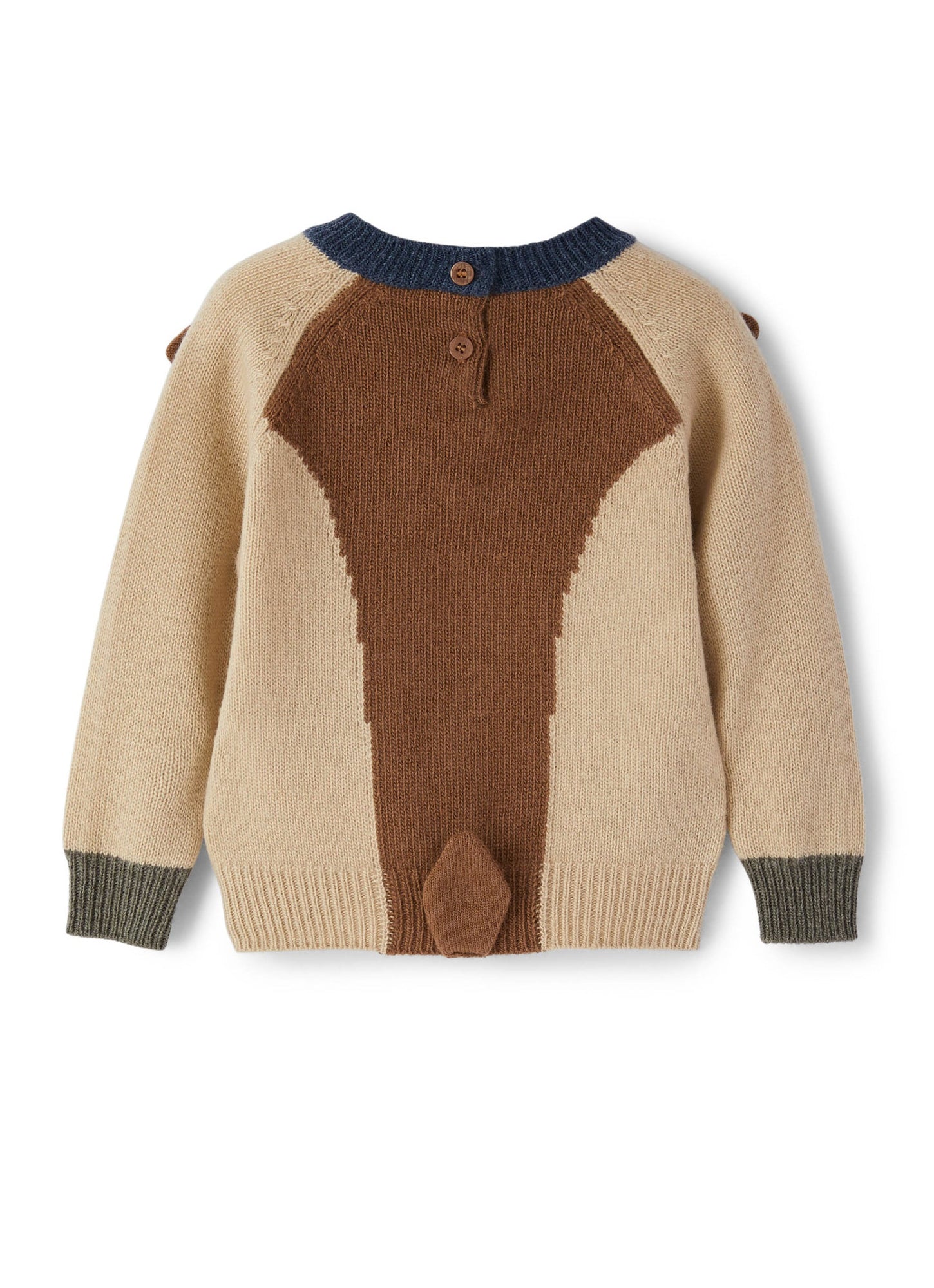 Baby Boys | Sweater with Inlaid Fawn | Betulla Faloria