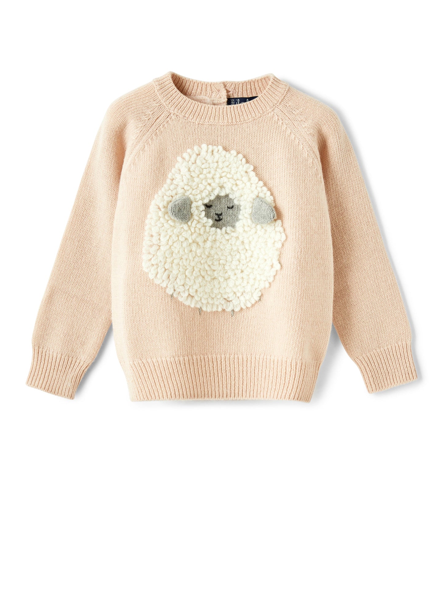 Baby Boys | Wool Sweater with Sheep | Quartz Pink