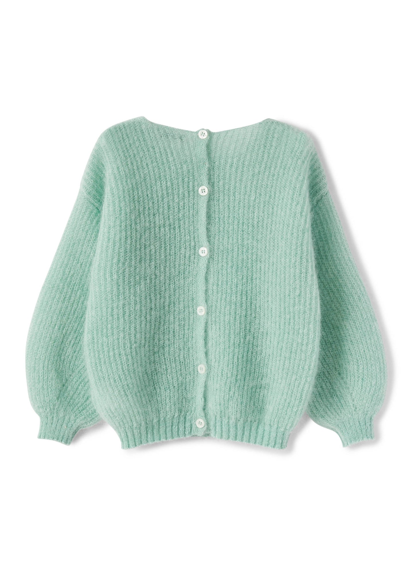 Girls | Teal Mohair Wool Sweater | Acquamarina