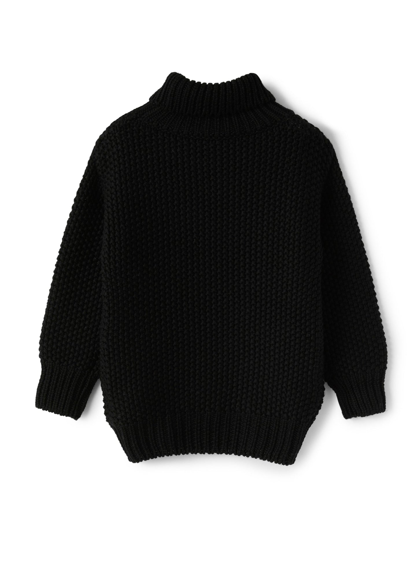 Boys | Turtleneck Wool Sweater | Black