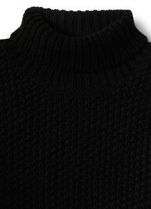 Boys | Turtleneck Wool Sweater | Black