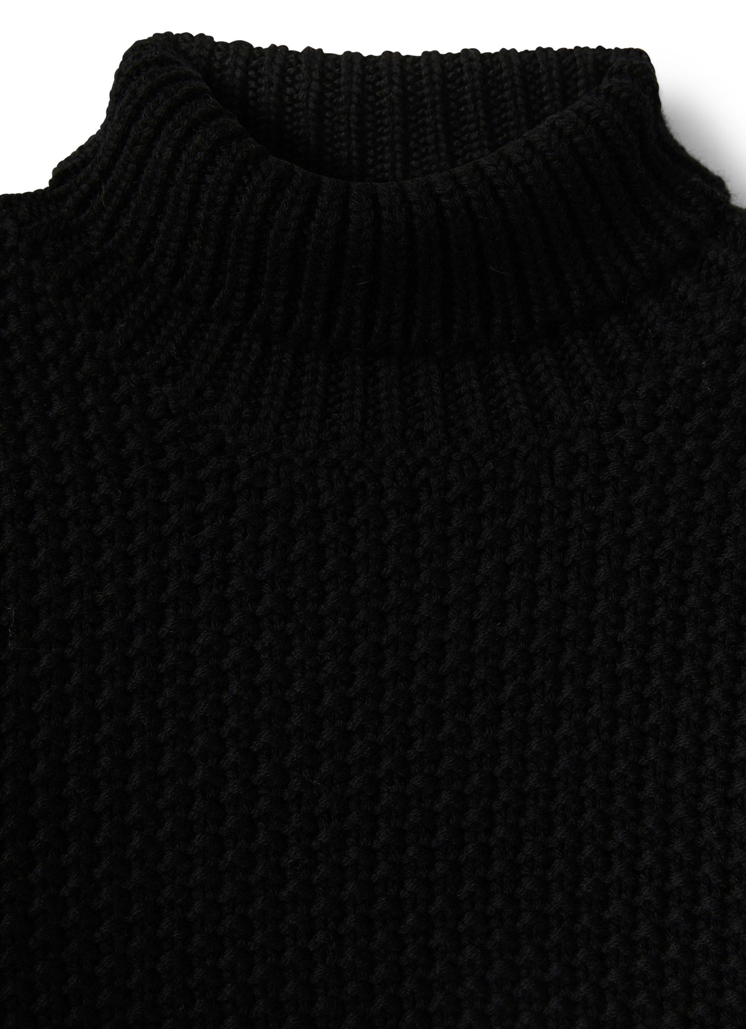 Boys | Turtleneck Wool Sweater | Black