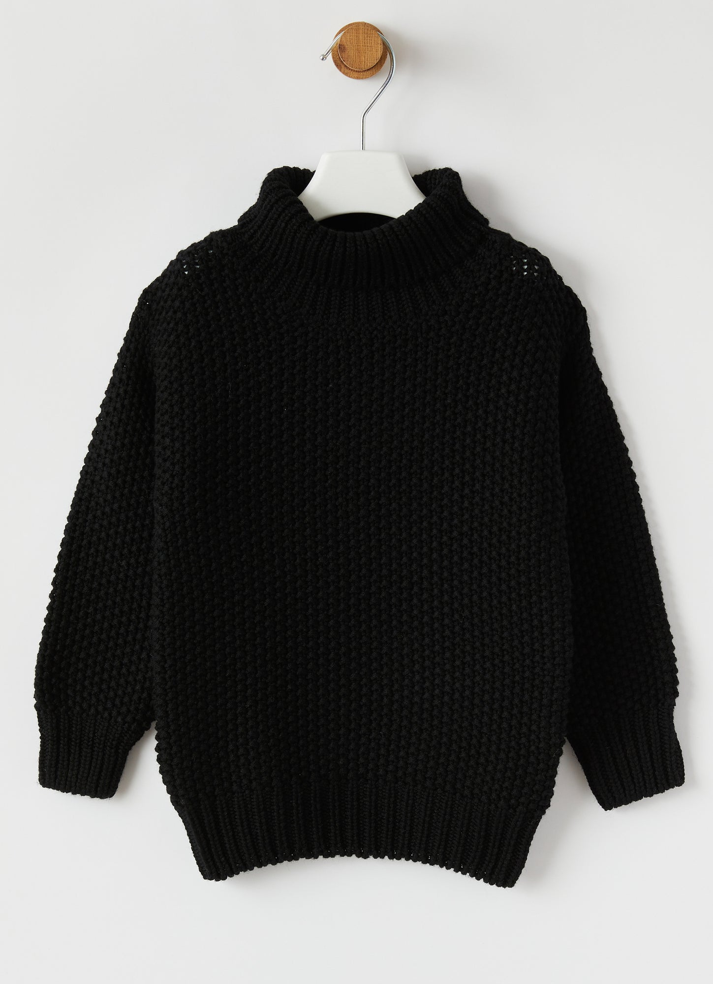 Turtleneck Wool Sweater | Black