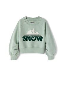 Girls | Snow Sweatshirt with Gathered Sleeves | Lake