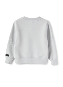 Girls | Brushed Sweatshirt with Logo Print | Tofane Grey